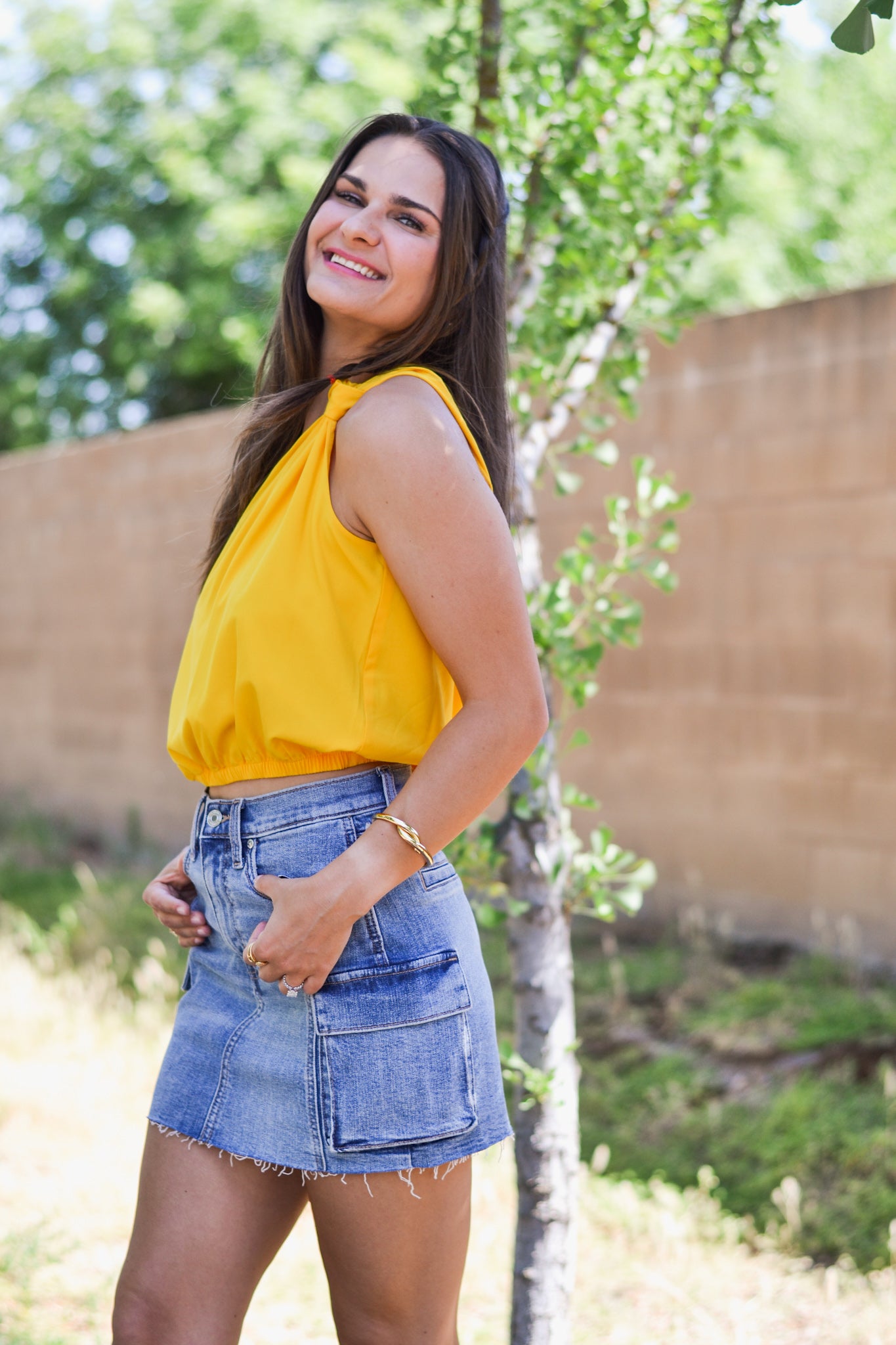 Reanna One Shoulder Knot Top