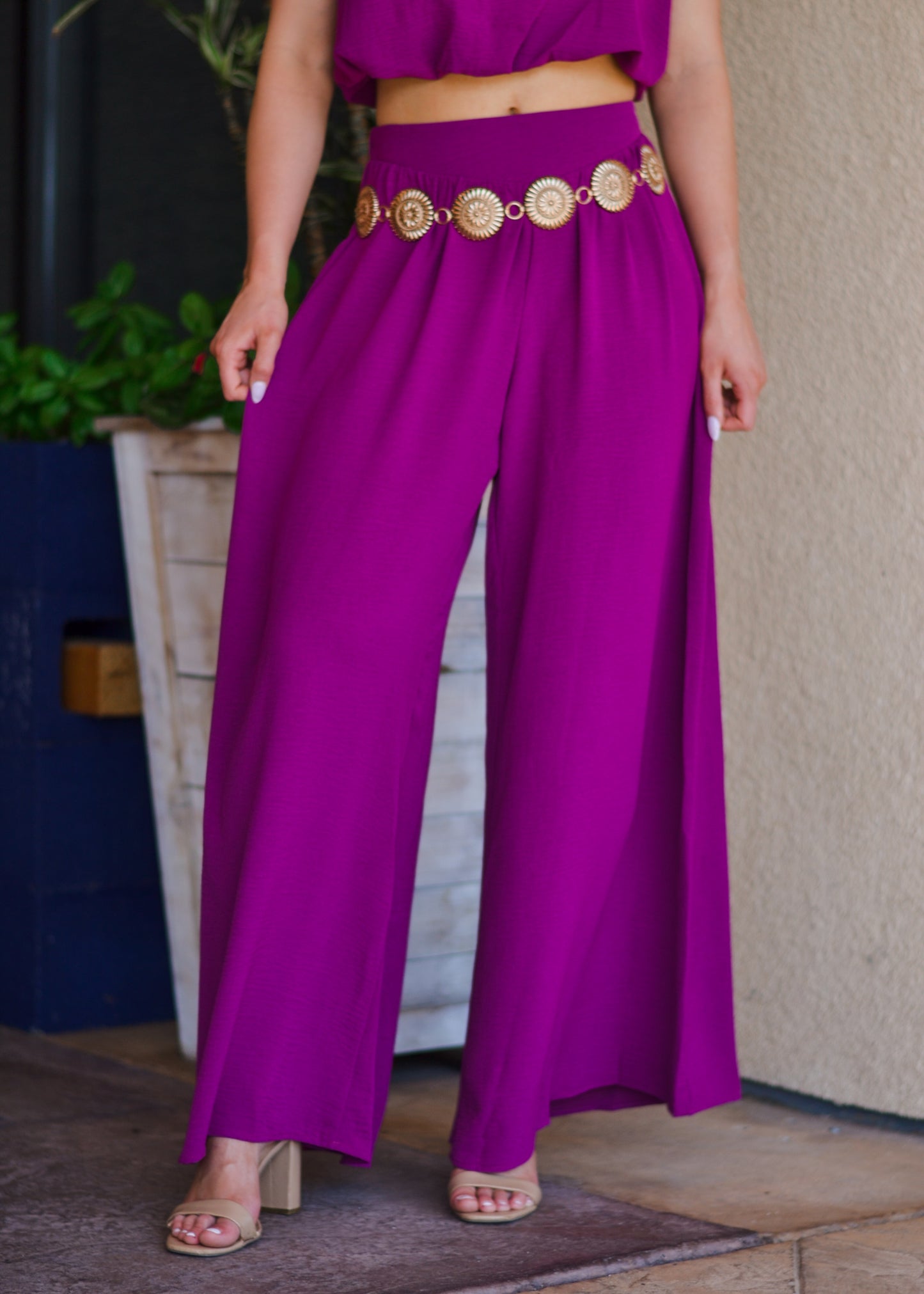 Elora Wide Leg Pant-Made in USA