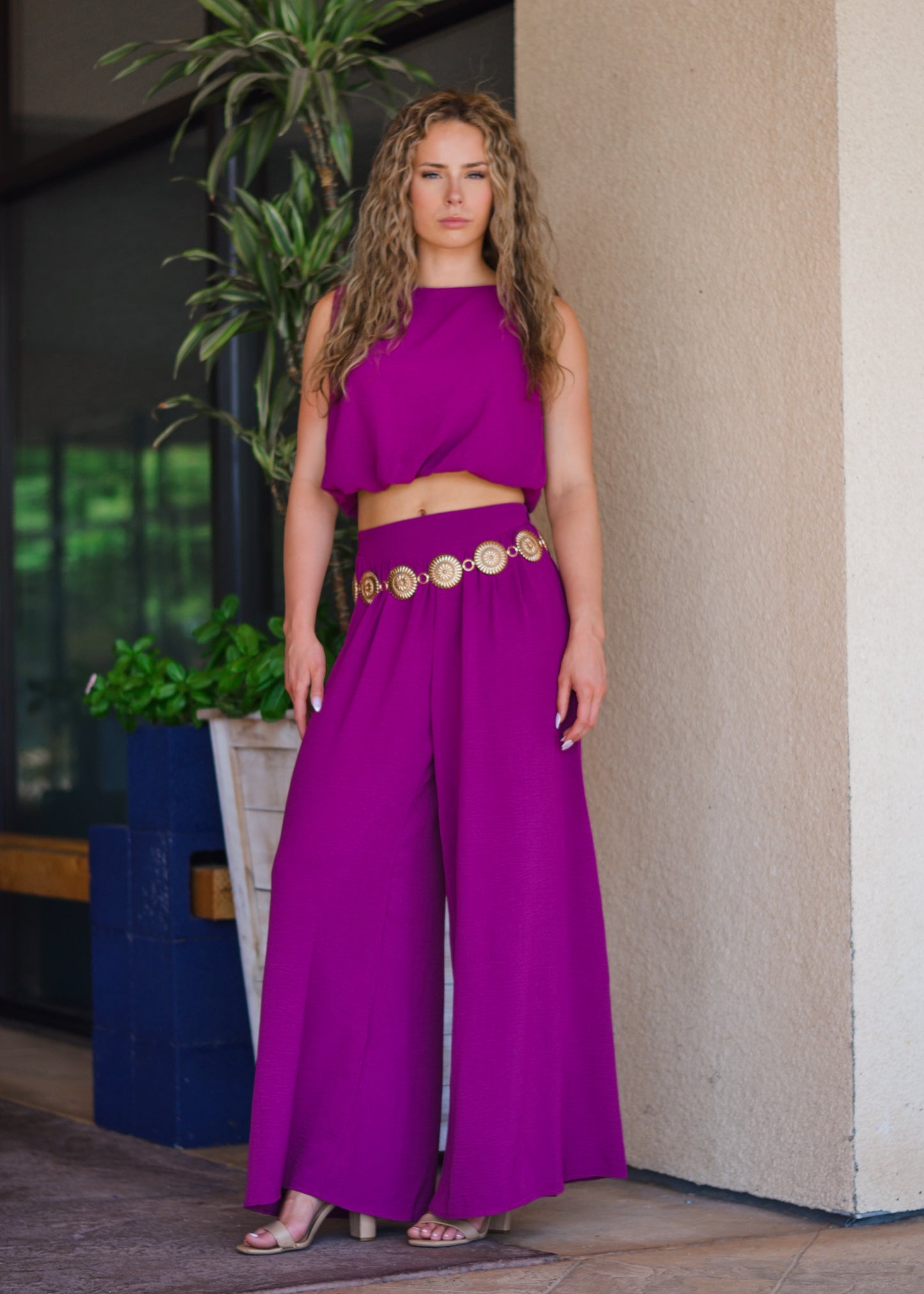 Elora Wide Leg Pant-Made in USA