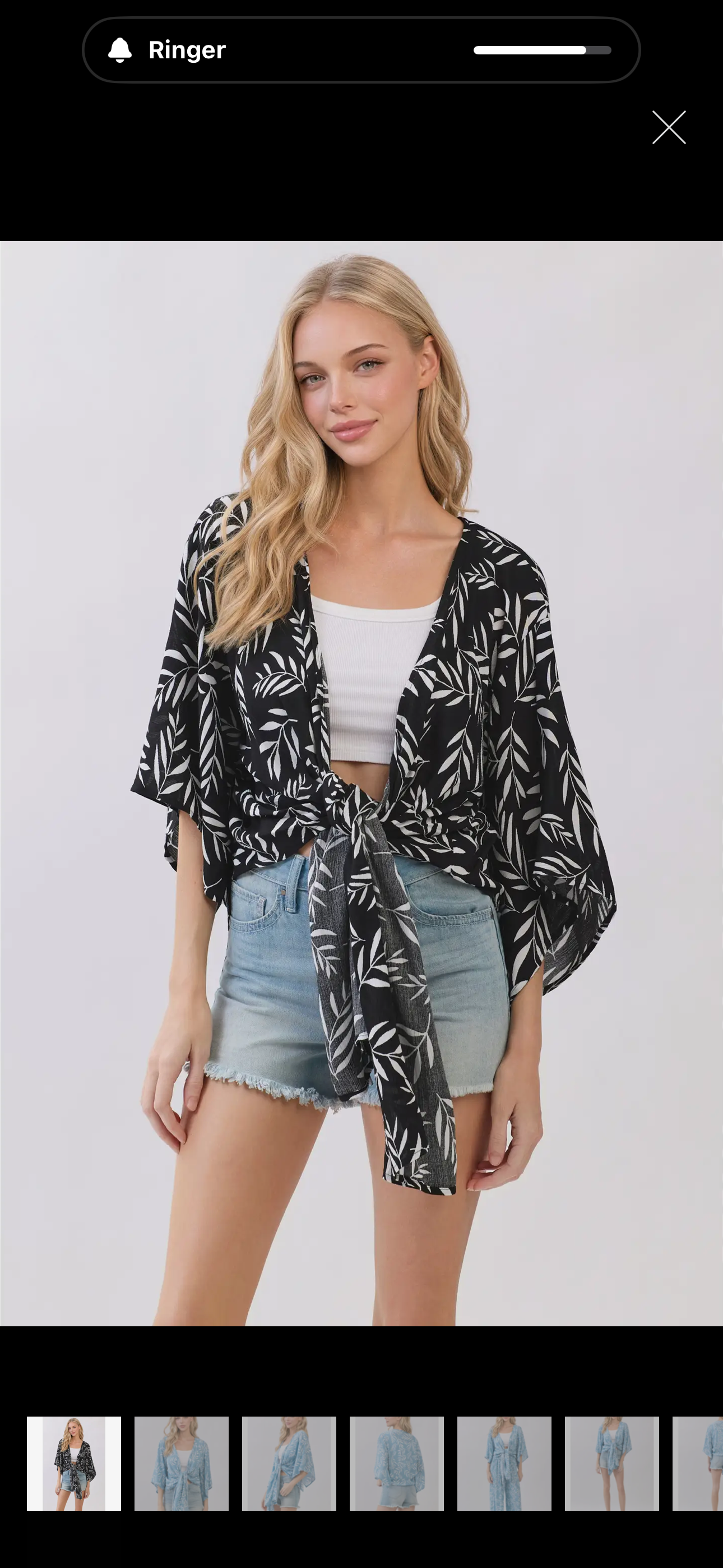 Jill Printed Kimono Top
