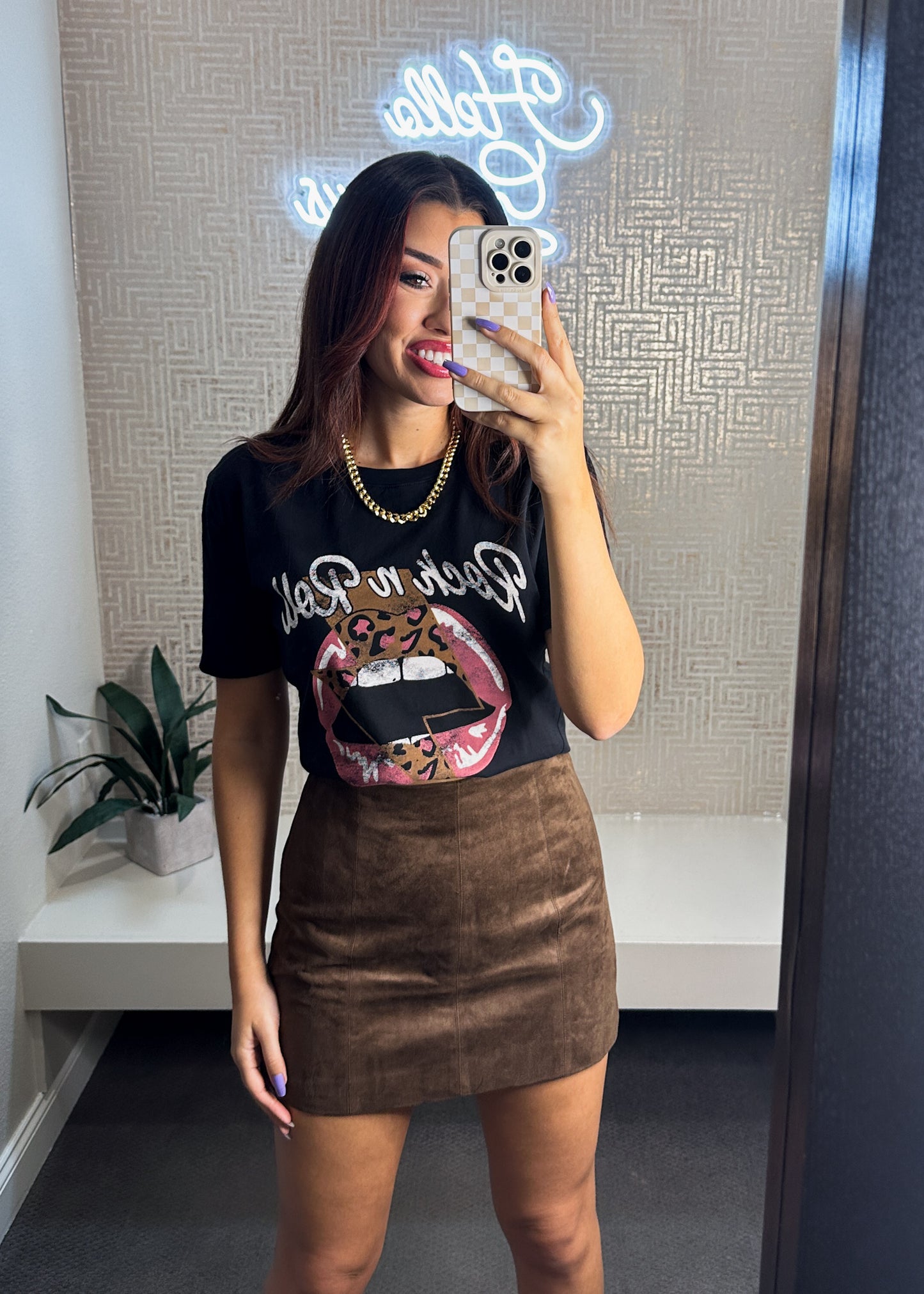 Maxine Suede Mini Skirt