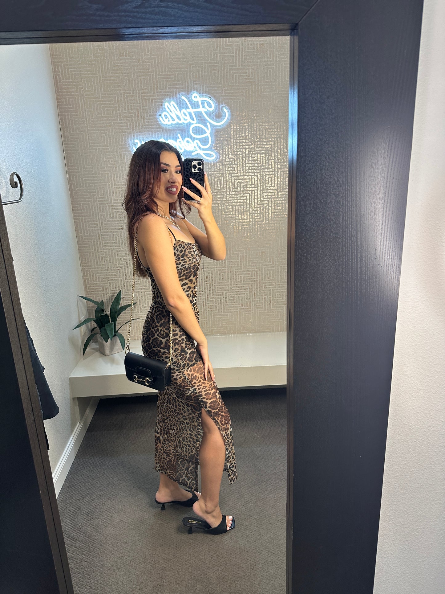 Jolie Leopard Maxi Dress