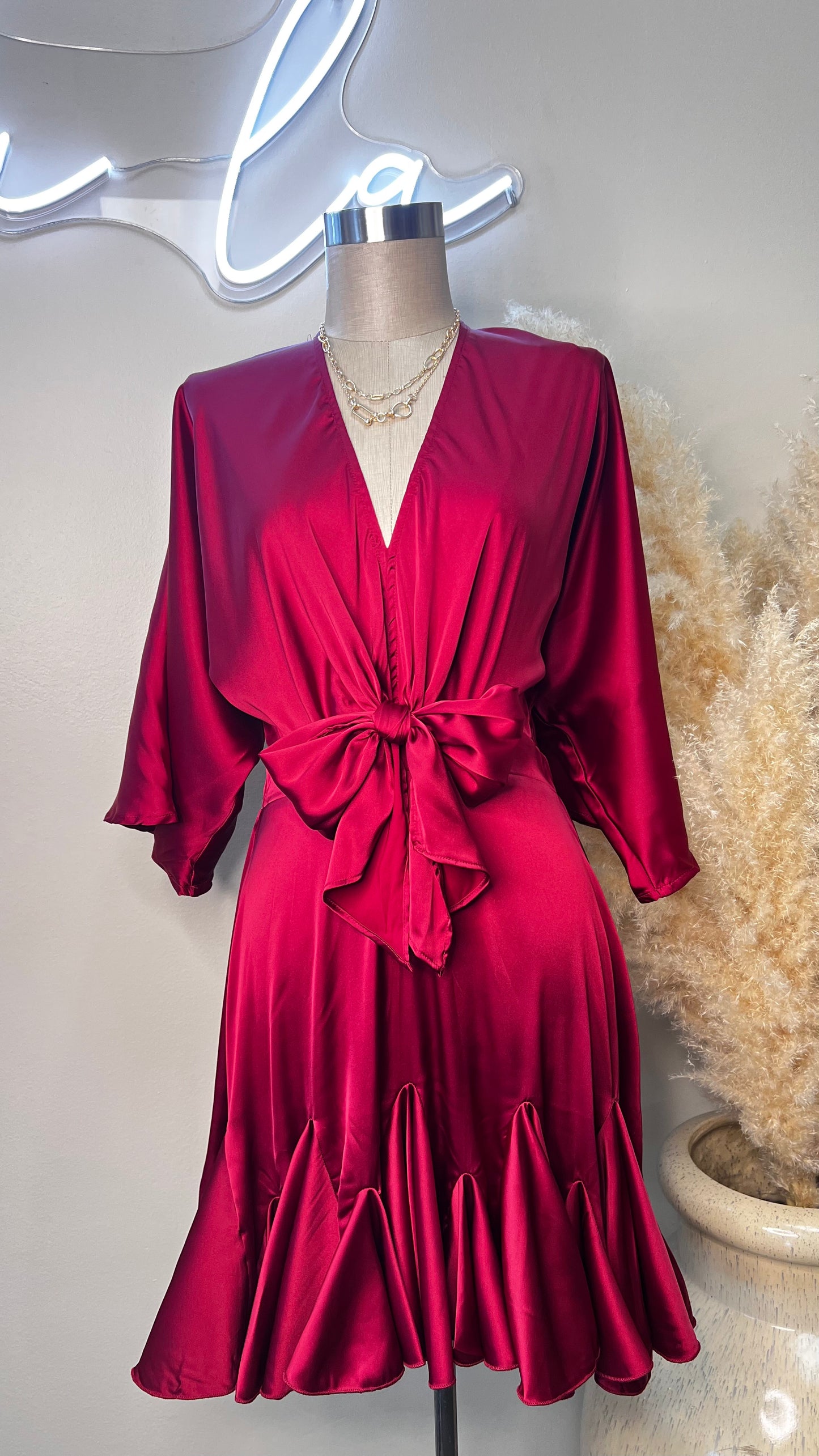 Roseanne Kimono Sleeve Mini Dress