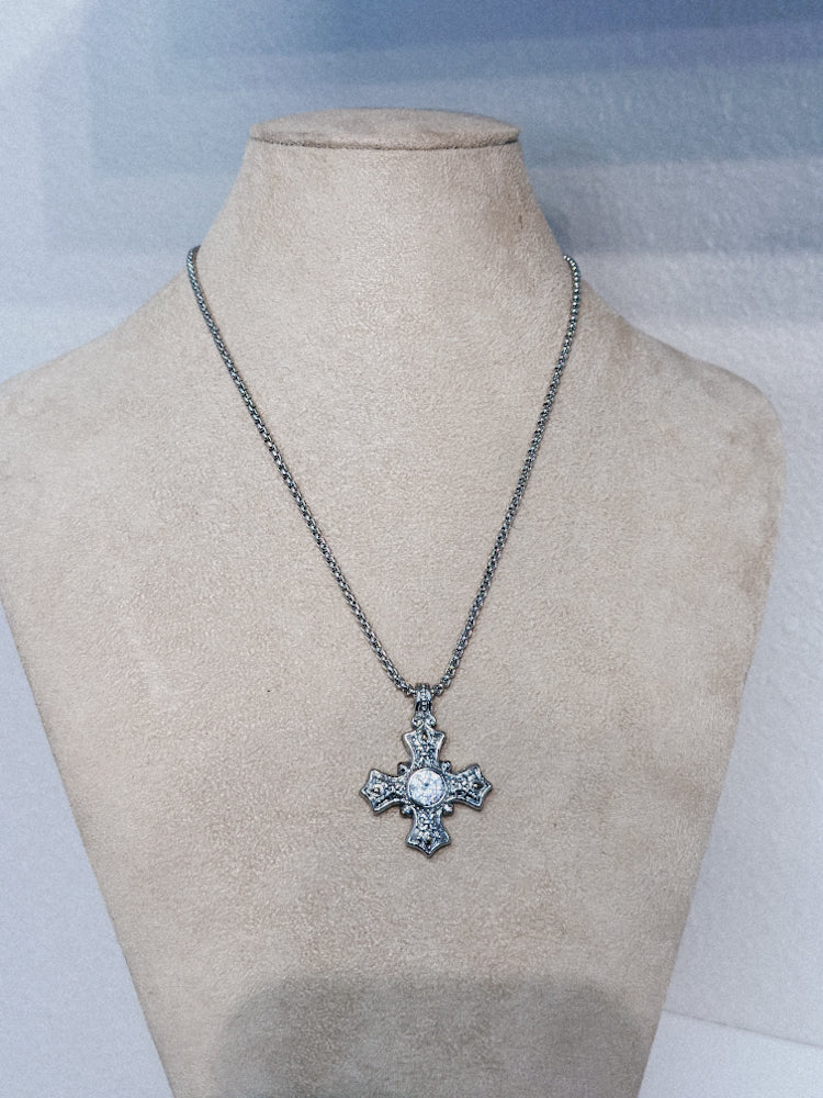 Cross Silver Pendant Necklace