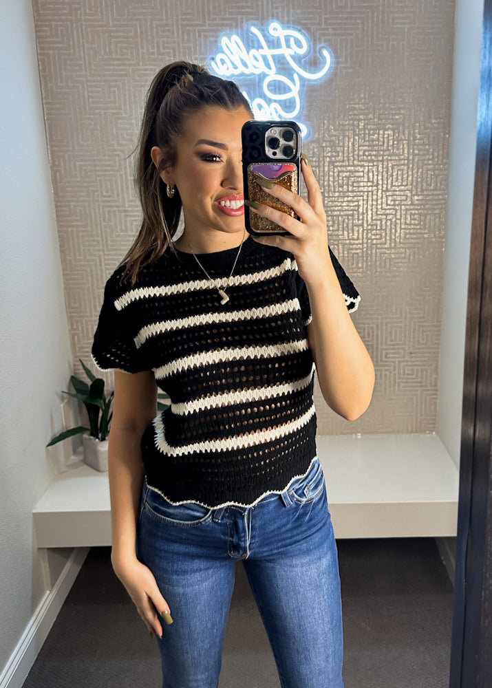 Juniper Scalloped Edge Sweater