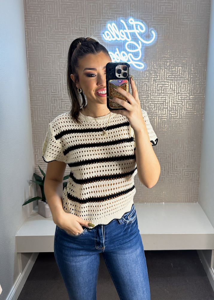Juniper Scalloped Edge Sweater