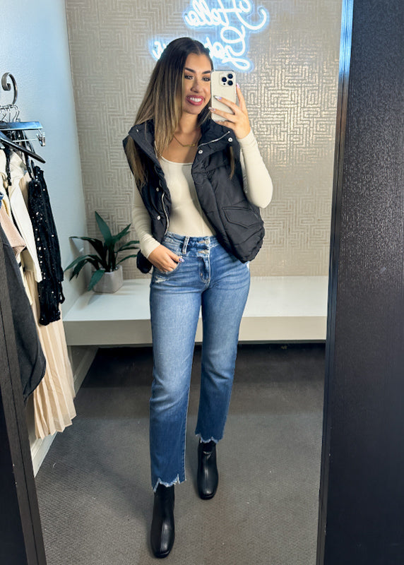 Stevie High Rise Slim Straight-Restocked