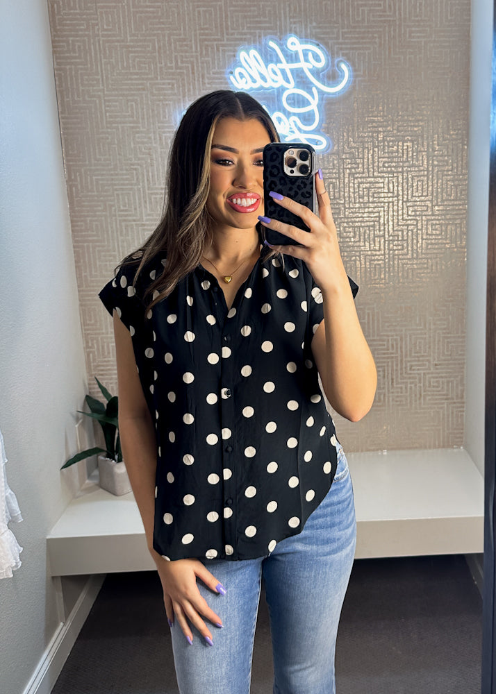 Evelyn Polka Dot Top