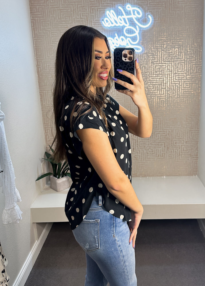 Evelyn Polka Dot Top