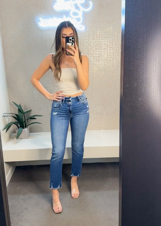 High Rise Slim Straight