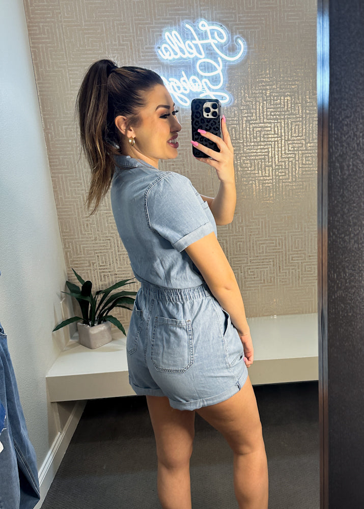 Remi Denim Romper