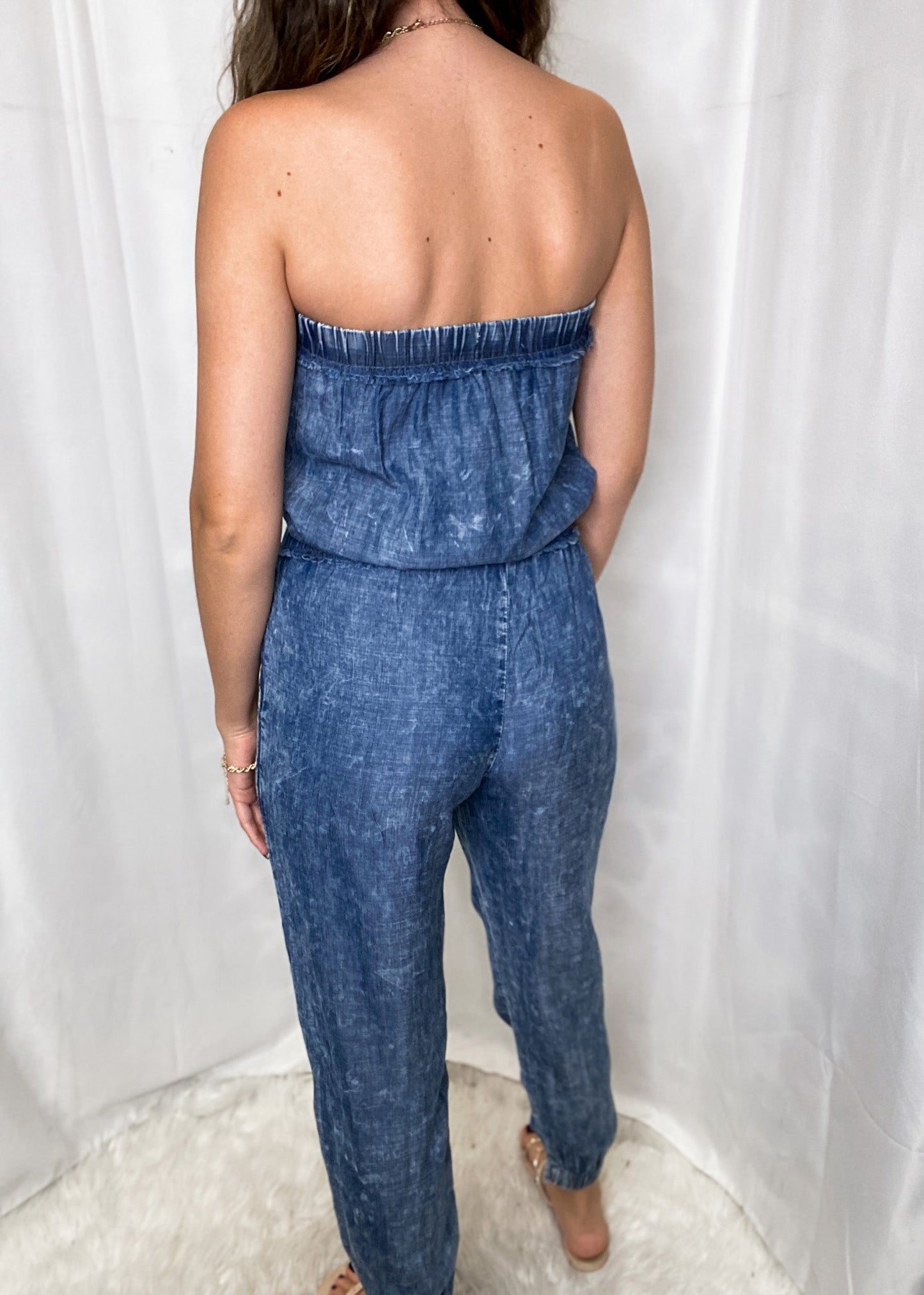 Elyse Acid Wash Jumpsuit