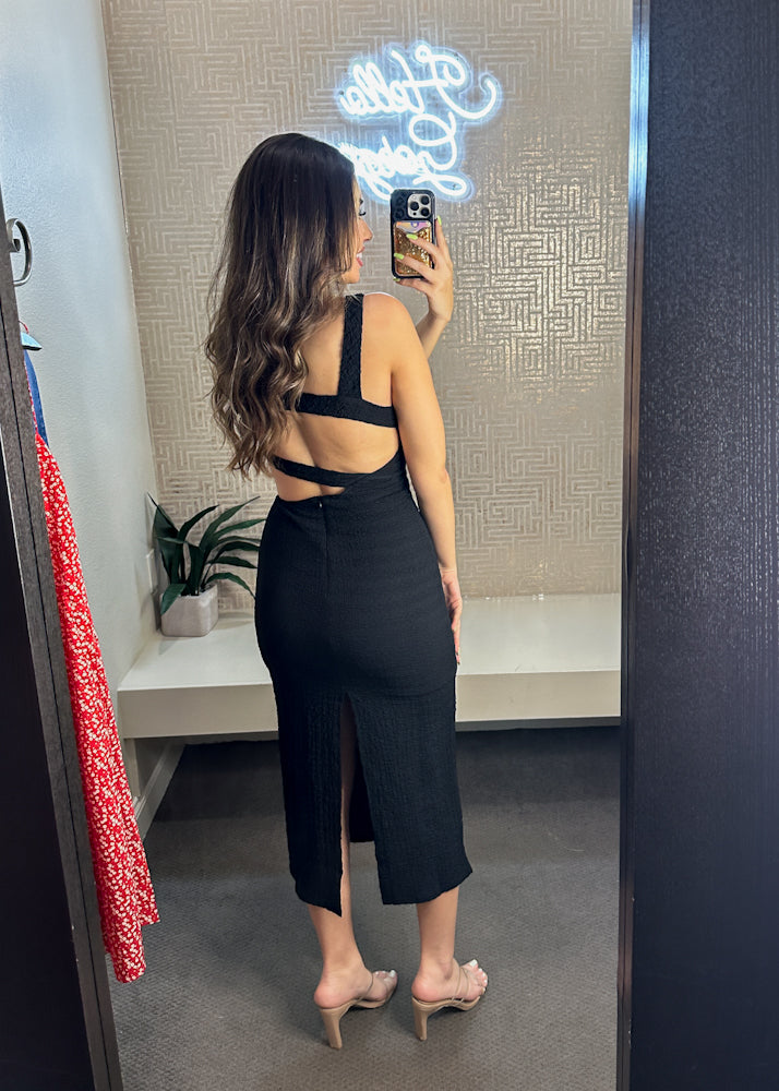 Lorelai Asymmetric Midi Dress