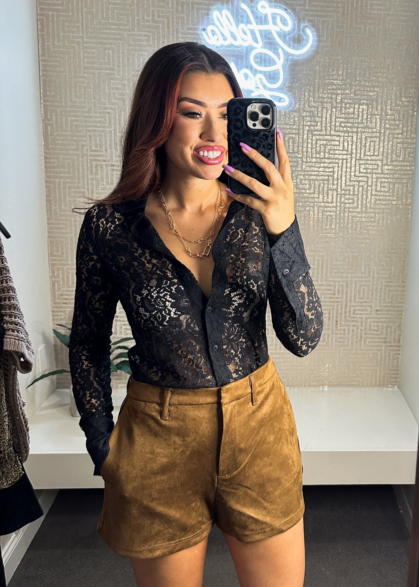 Joan Faux Suede Shorts