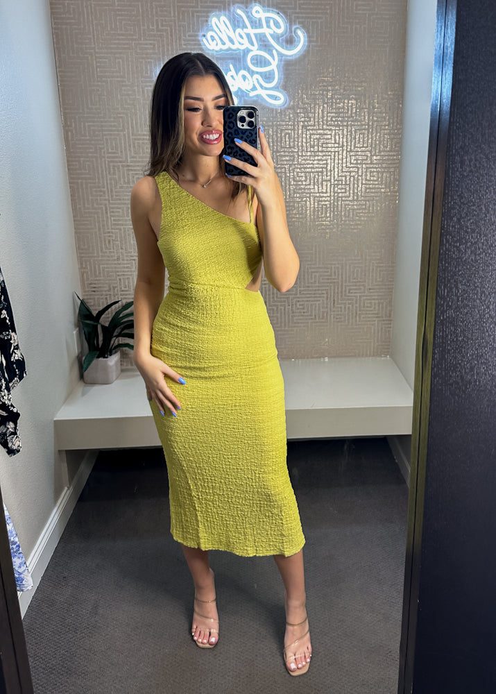 Lorelai Asymmetric Midi Dress