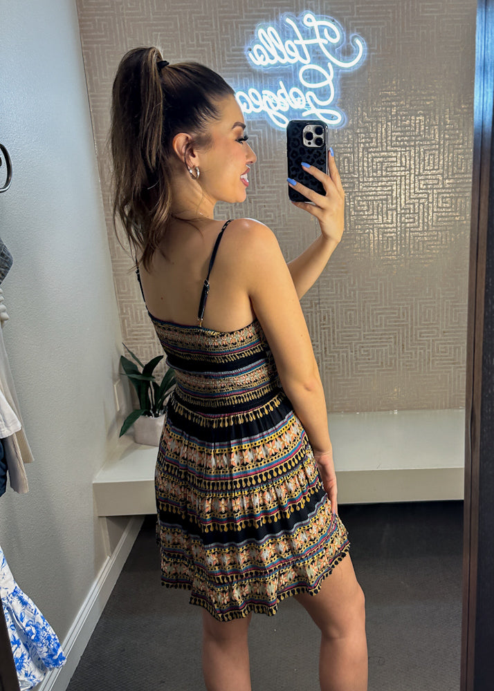 Rosie Twist Front Keyhole Mini Dress