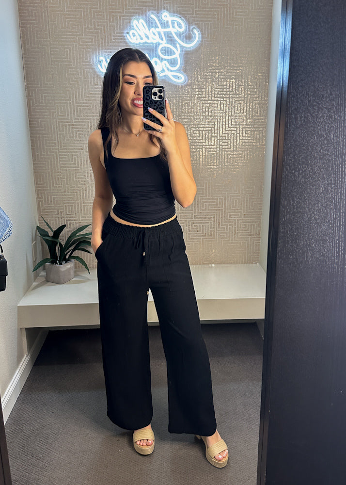 Allie Linen Wide Leg Pants