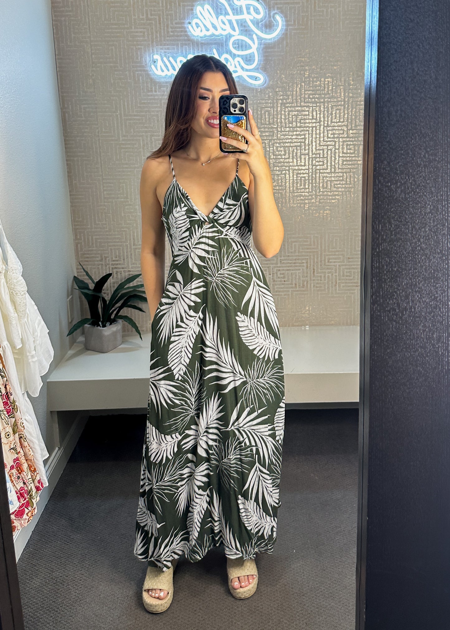 Savanna Print Twist Maxi Dress