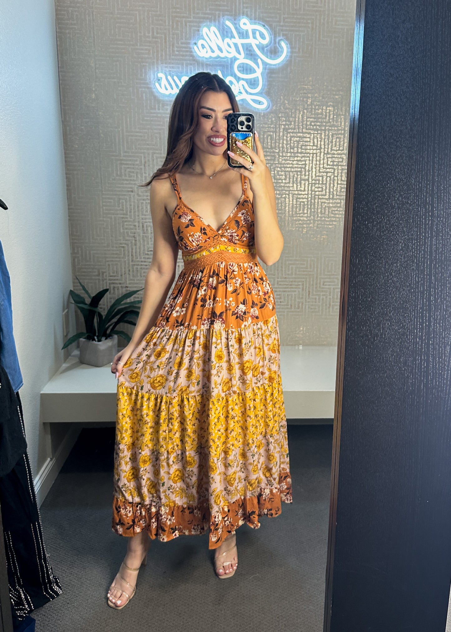 Jaylin Lace Trim Maxi Dress