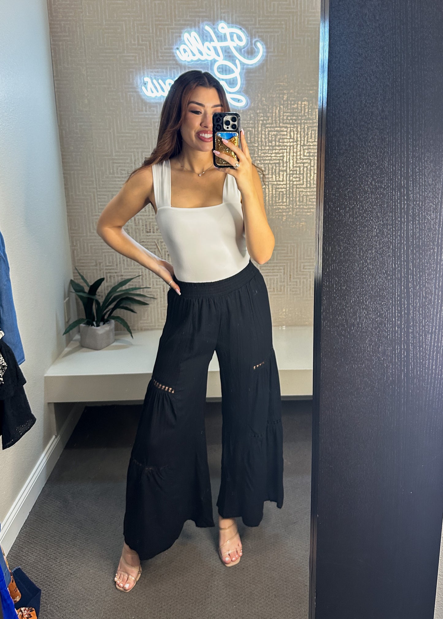Akira Wide Leg Pants W/Lace