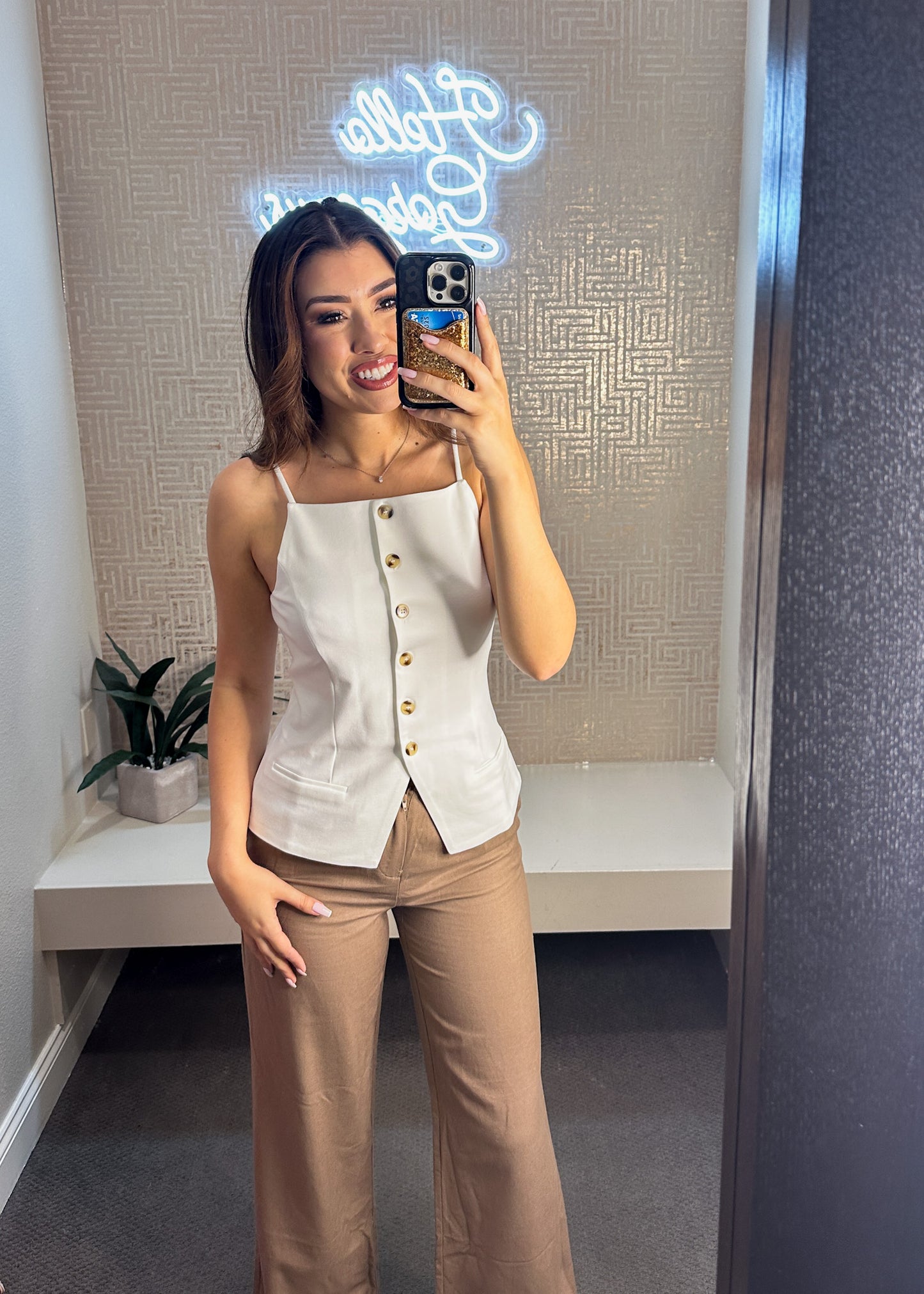 Clementine Sleeveless Vest Top