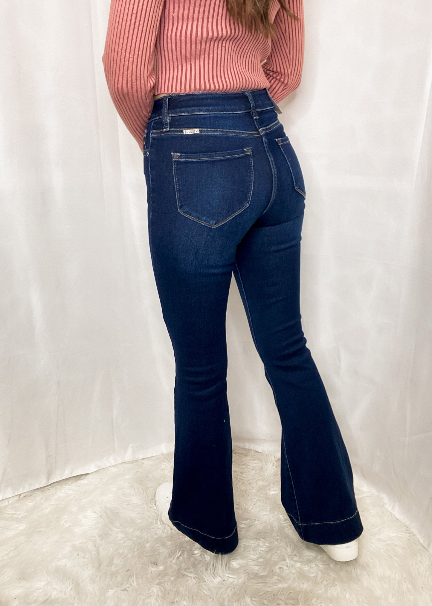 Danielle Dark Wash Flare-RESTOCKED