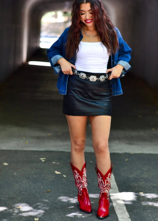 Whitley Vegan Leather Skirt