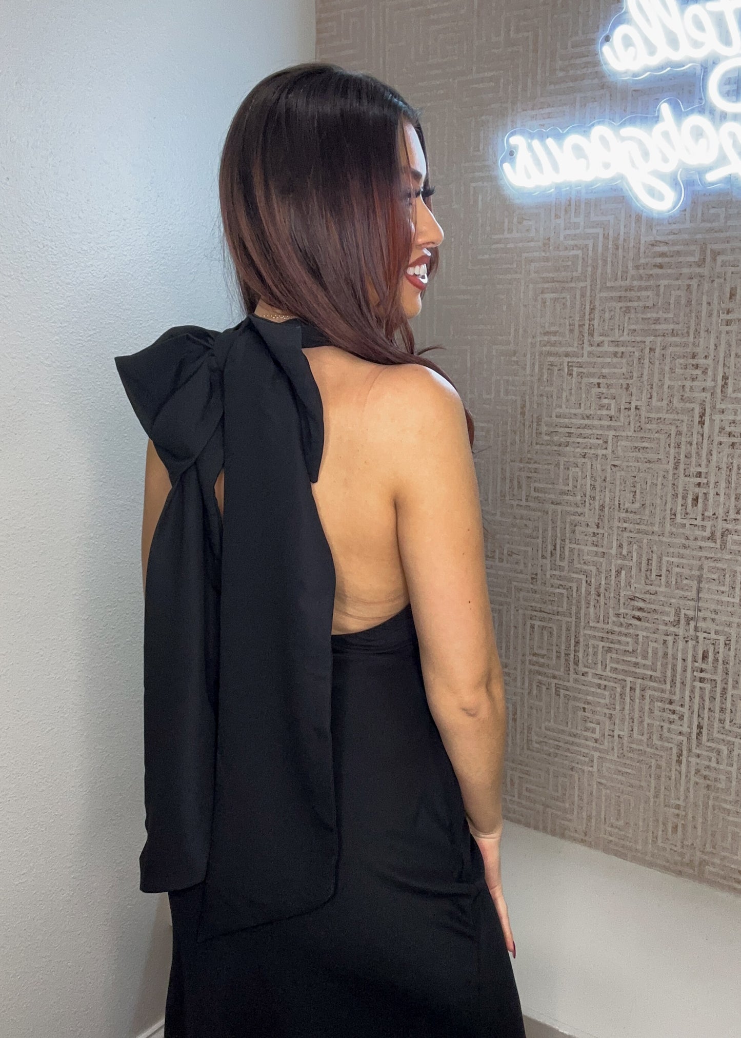 Monroe Bow Back Midi Dress