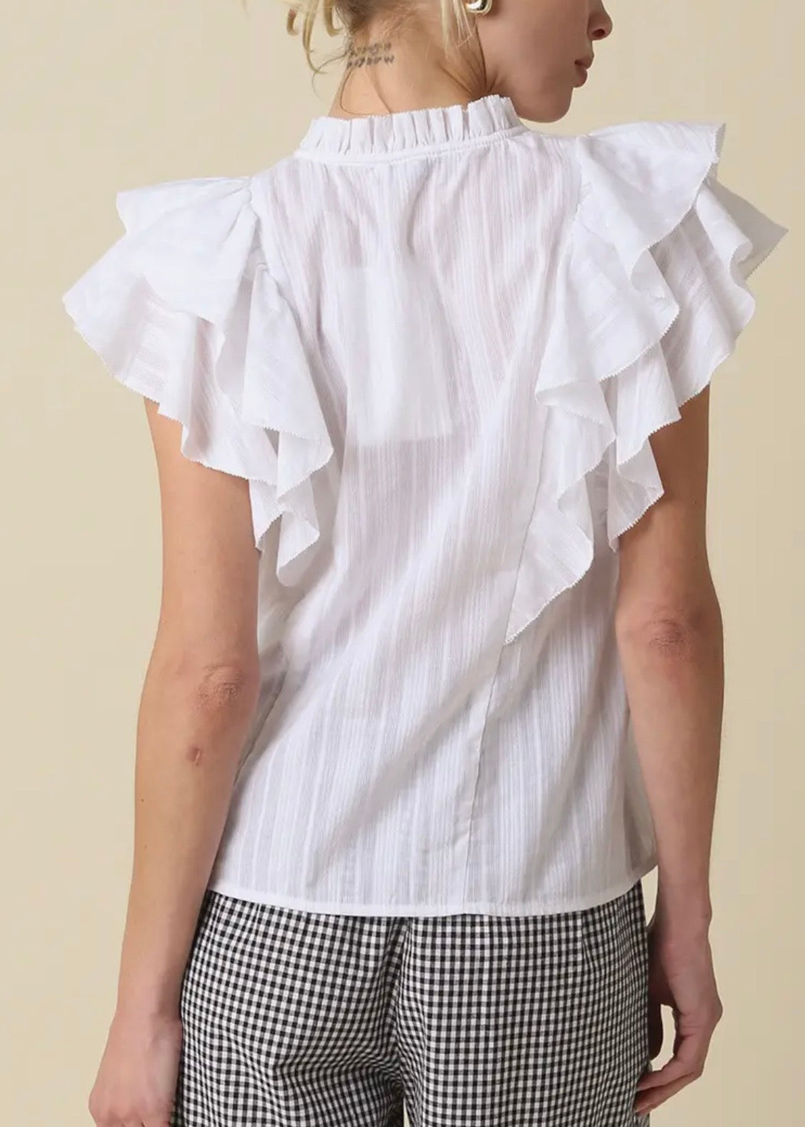 Elodie Ruffle Trim Blouse