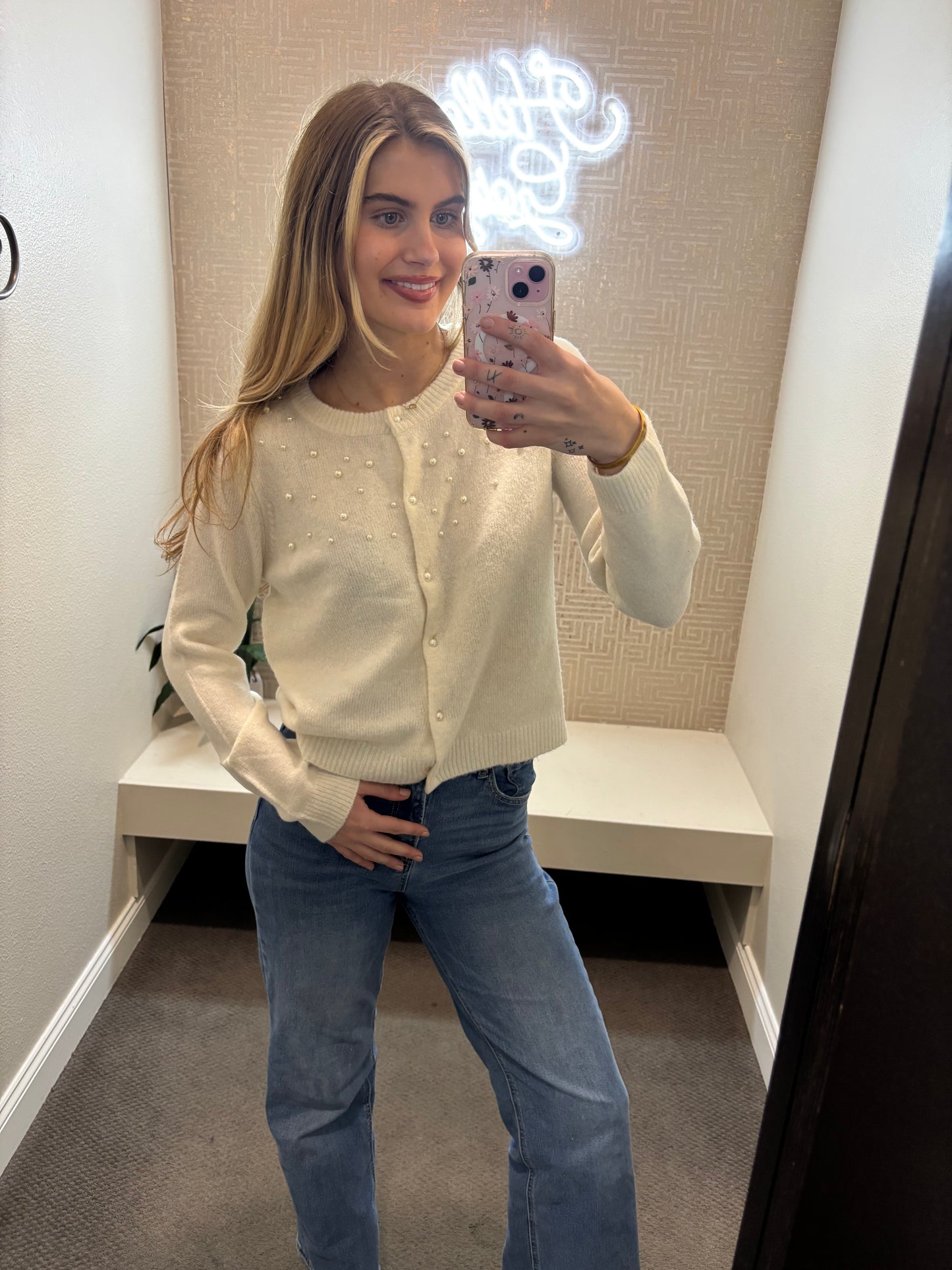 Pearl Embellished Cardigan