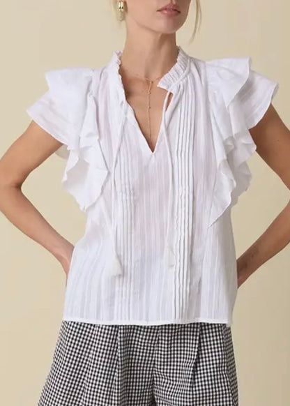 Elodie Ruffle Trim Blouse