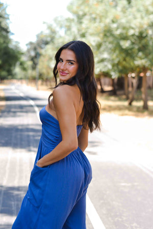 Mikayla Deep V Jogger Jumpsuit