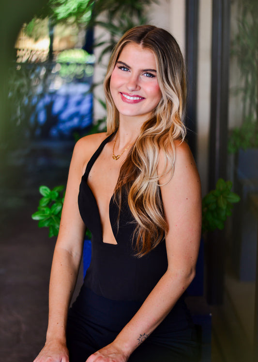 Bailee Peplum Halter Top