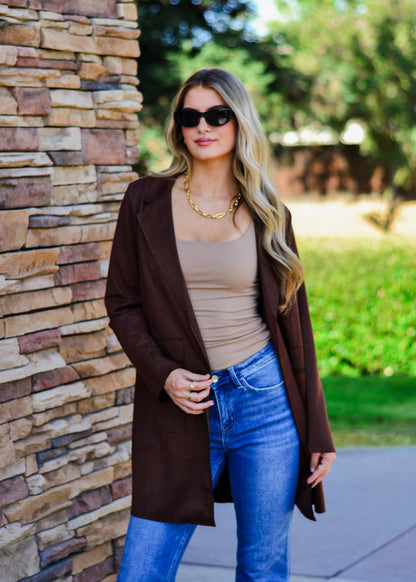 Ellie Open Suede Jacket