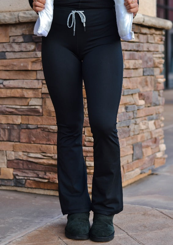 Flared Leg Yoga Pant with Drawcord