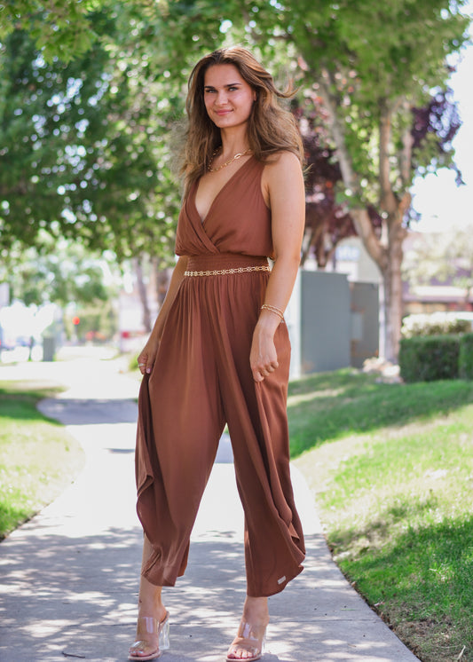 Hazel Waist Smocked Jumpsuit