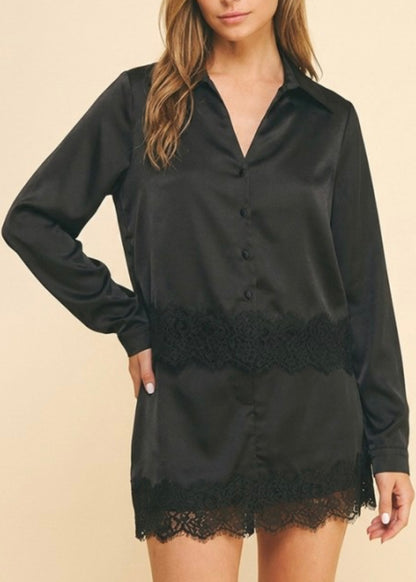 Sweet Delight Lace Hem Top