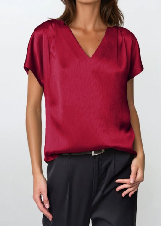 Rosaline Crinkle Satin Blouse
