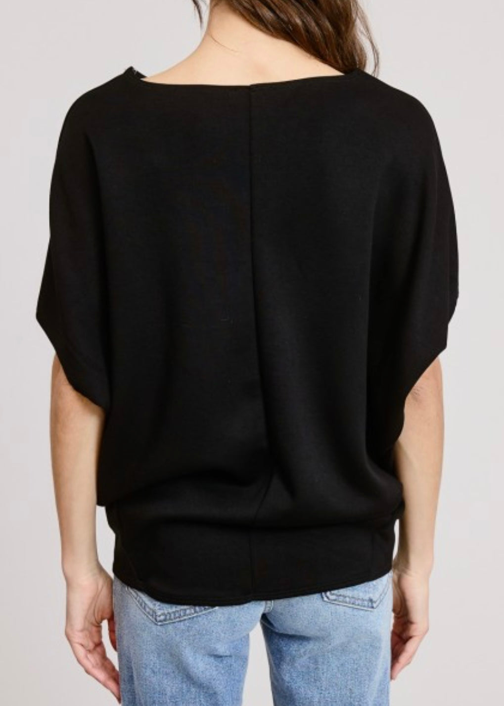 Julie Short Sleeve Scuba Dolman Top