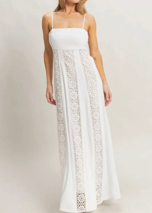Arielle Lace Trim Maxi Dress