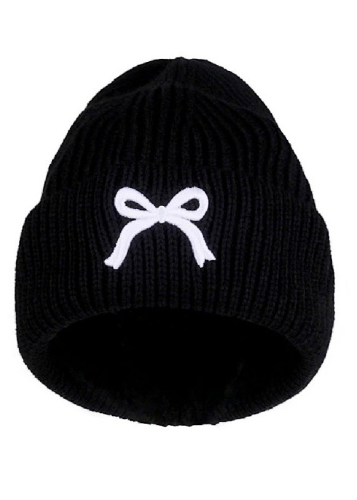 Bow Embroidered Beanie