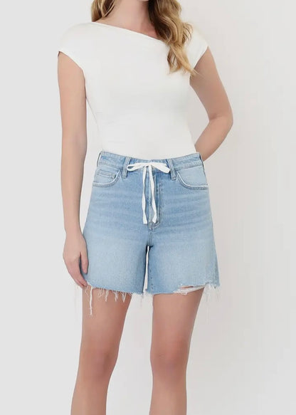 Christa Drawstring Midi Shorts