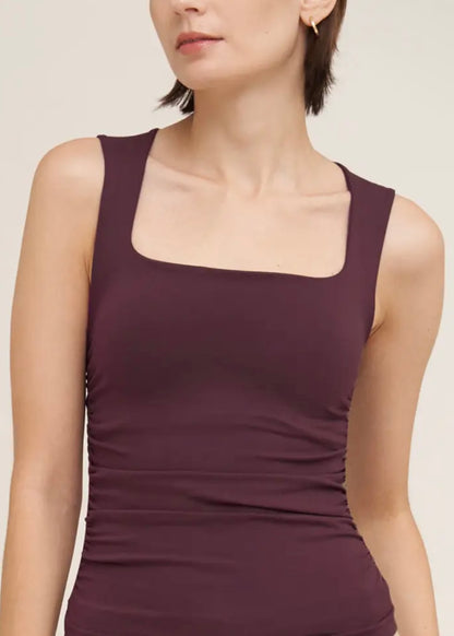 Niki Biki Clean Line Square Shirred Top