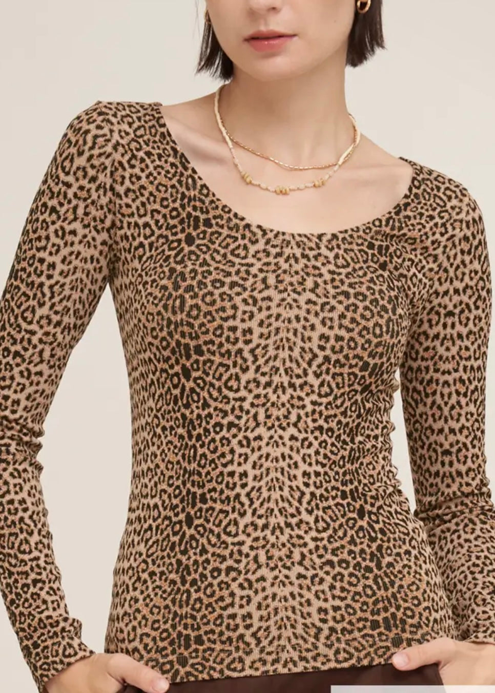 Scoop Neck Leopard Top