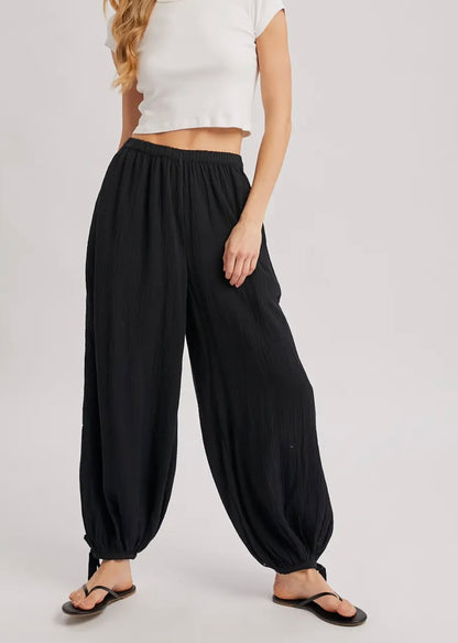 Mayve Elastic Waistband Jogger Pants