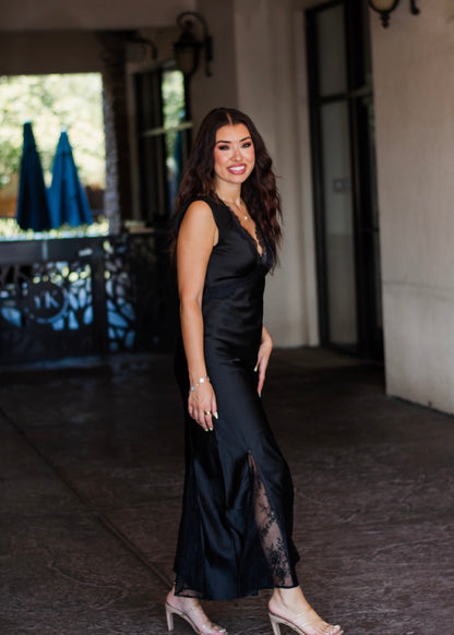 Moonlit Love Satin Maxi Dress