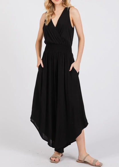 Hazel Waist Smocked Jumpsuit