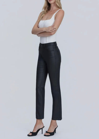 Jenna High Rise Coated Ankle Slim Straight Jeans
