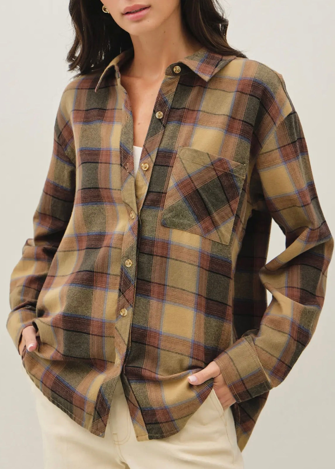 Sunset Mood Plaid Shirt