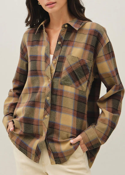 Sunset Mood Plaid Shirt